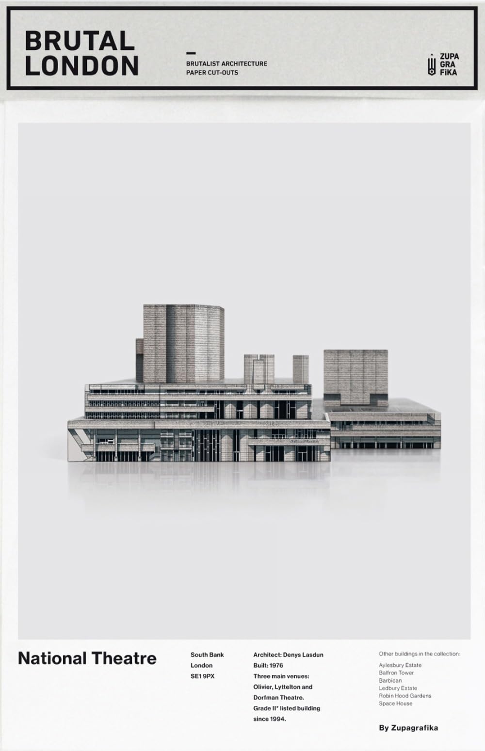 Brutal London National Theatre by Zupagrafika PAPERBACK 9788395057441