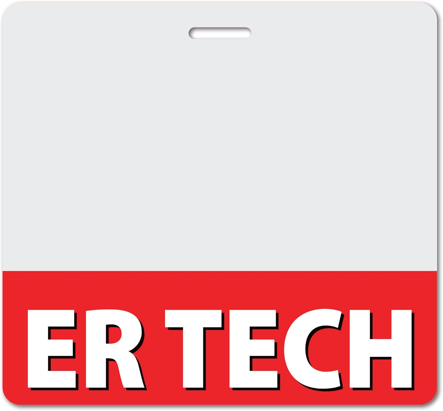 ER TECH Heavy Duty Horizontal Green (20 Pack) - Spill & Tear Proof Cards - 2 Sided USA Printed Quick Role Identifier ID Tag Backer by BadgeZoo