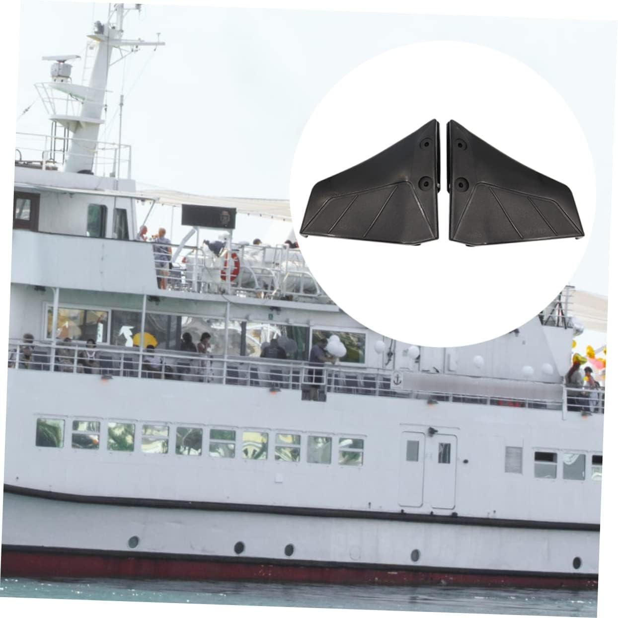 balacoo 1pair Accessory Hydrofoil Motor Stabilizer Sturdy Boat Stabilizer Fins No Drill for Outboard Motors