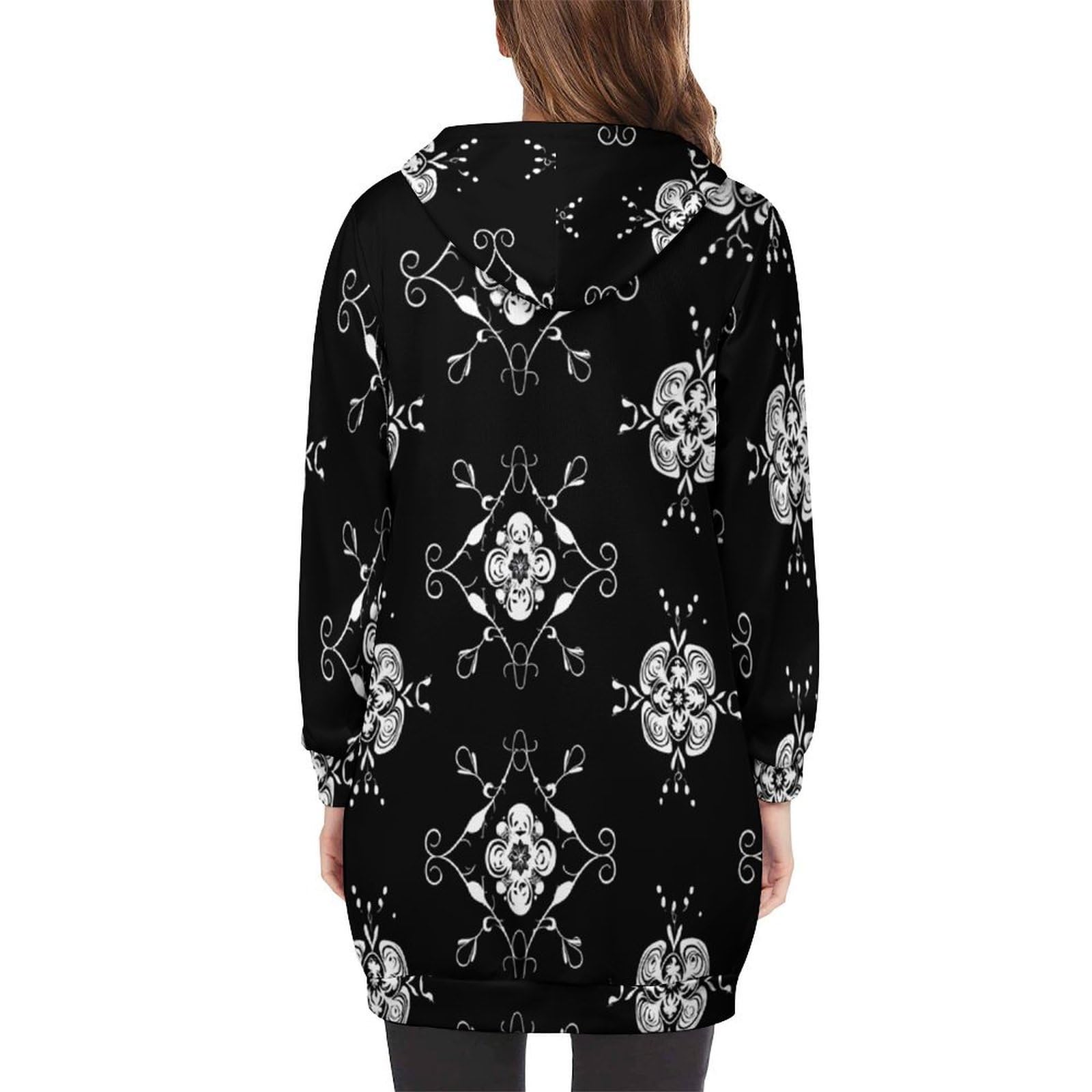 Sweat-Shirts à Capuche pour Femmes, à Manches Longues et à Motifs Floraux, Doux, Confortables et décontractés, avec Poches.
