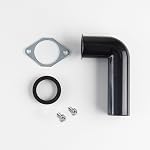 RQYEKDO 1-1/2in Garbage Disposal Drain Elbow Kit ABS Flange Gasket Screws | Universal fit for Moen, Waste King, Whirl Away, leak-proof, easy DIY installation