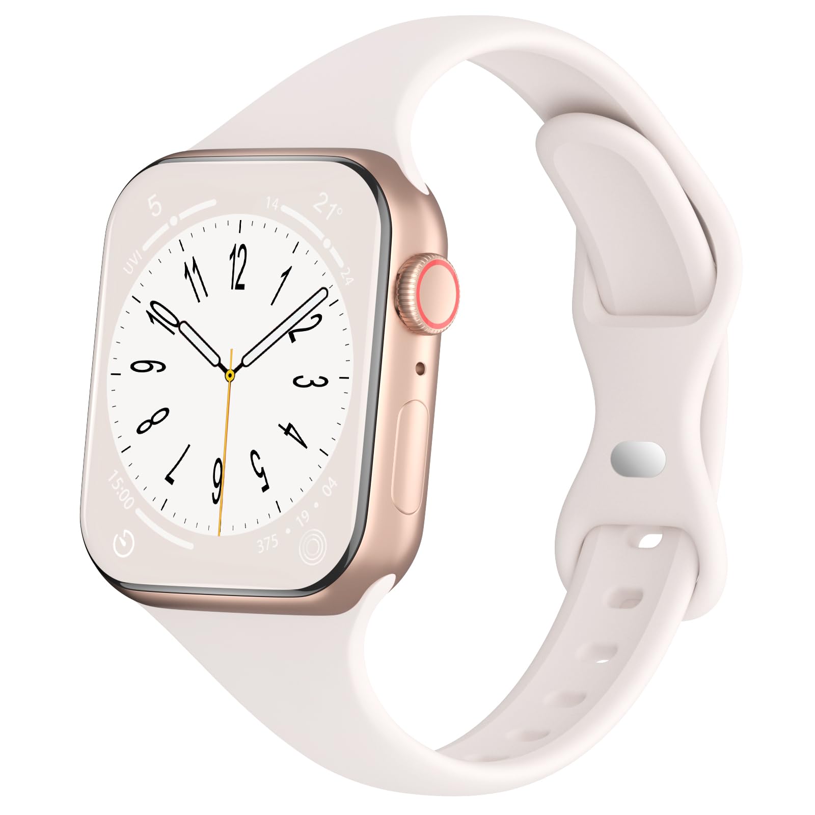 Sport Slim Silicone Bands Compatible for Apple Watch Band 38mm 42mm 40mm 44mm 41mm 45mm 46mm 49mm, Thin Narrow Replacement Strap Wristband for iWatch