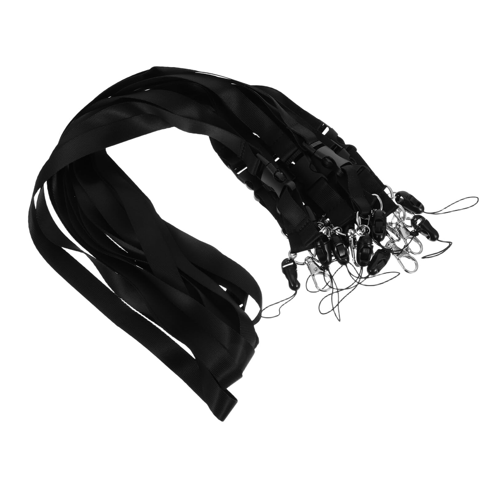 Cordini Porta Badge in Nylon Staccabili 10 Pezzi Fibbia Argento, Cordino per Insegnanti e Ufficio, Resistente e Leggero per Uso Scolastico, Sanitario e Conferenze