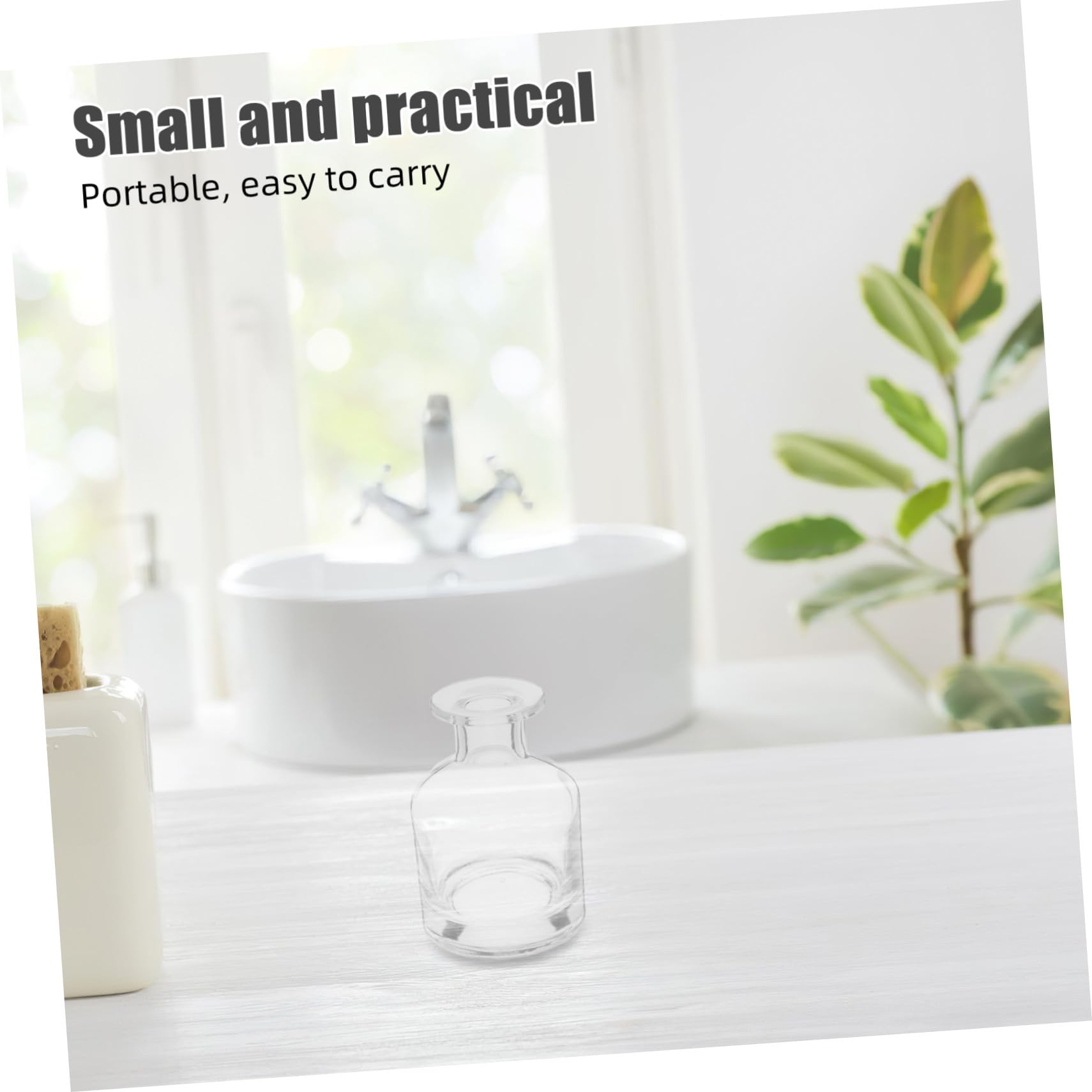 Glas Diffusorflasche 150 Ml Leer Aromatherapie Flakon für Ätherische Öle Nachfüllbar Transparent für Zuhause Auto