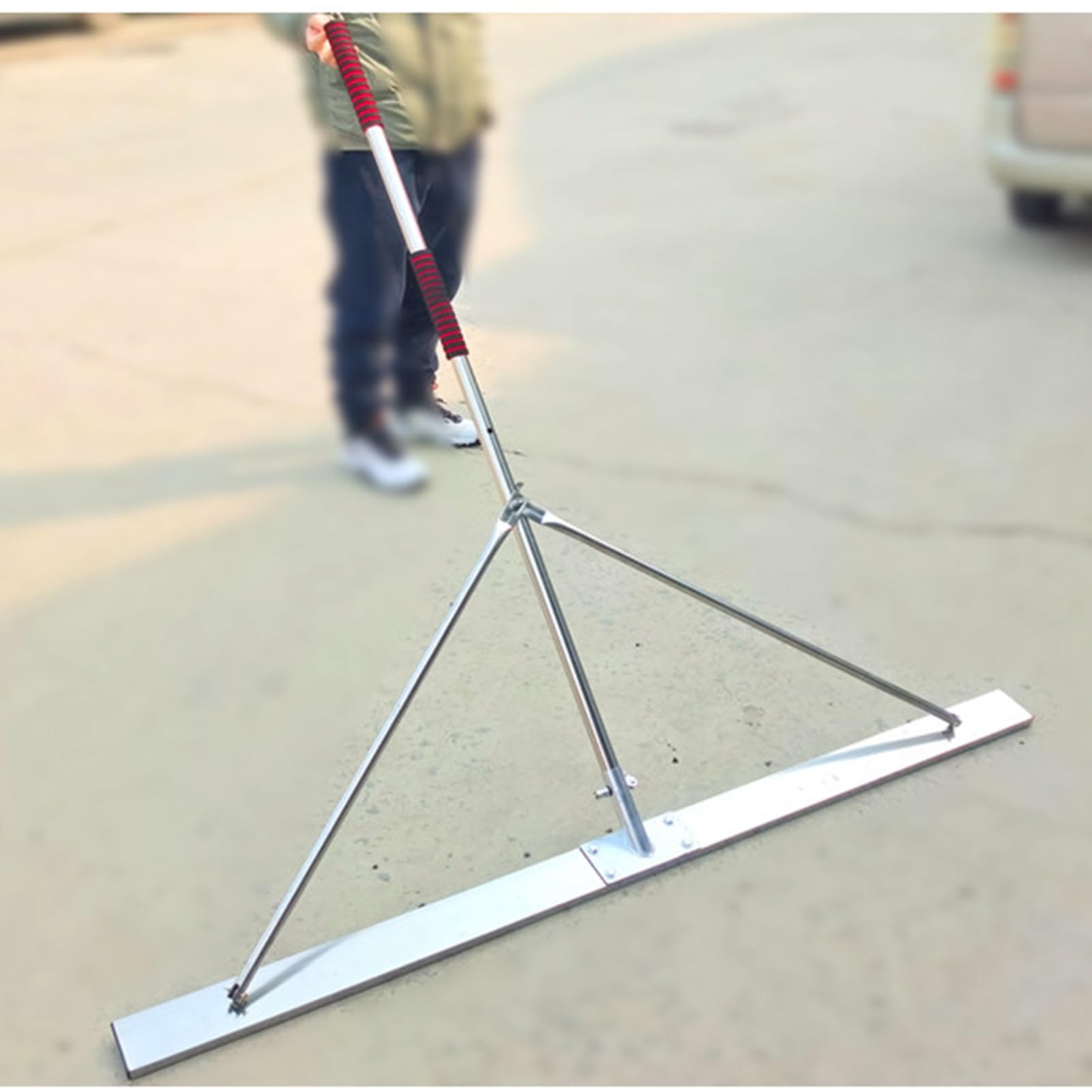 Herramientas De Hormigón Bull Float, Nivelación Acabado, Rastrillo Nieve Empujador, Con Tablero Acero Inoxidable 100/120/150 Cm, Varillas Soporte Fijas En Ambos Lados(Width 150cm)