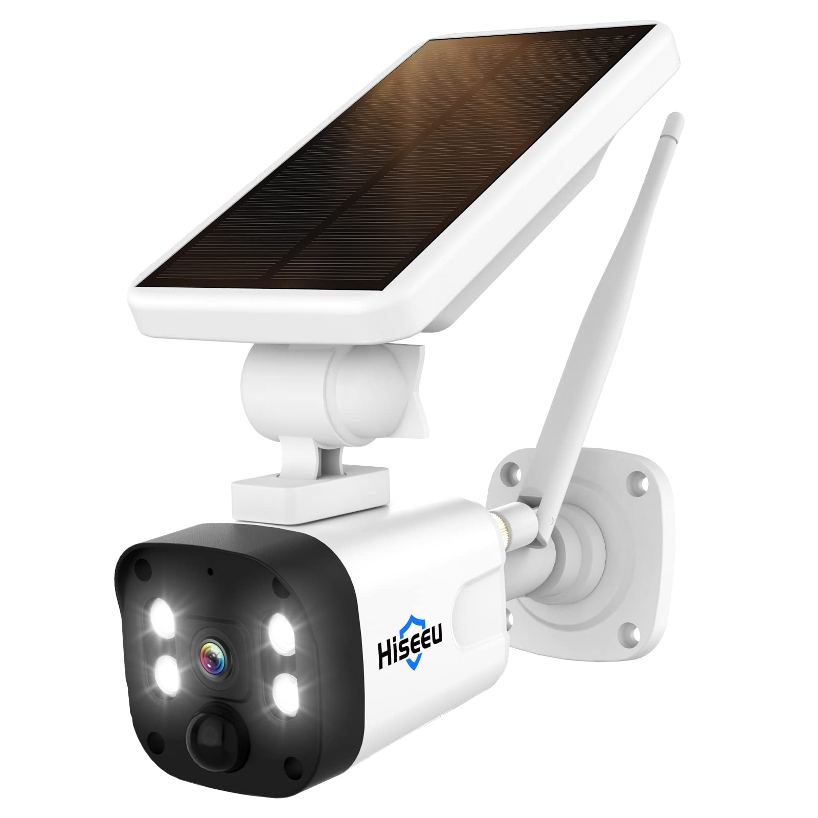 HISEEU Wireless Solar Security Camera 4MP Color Night Vision Human