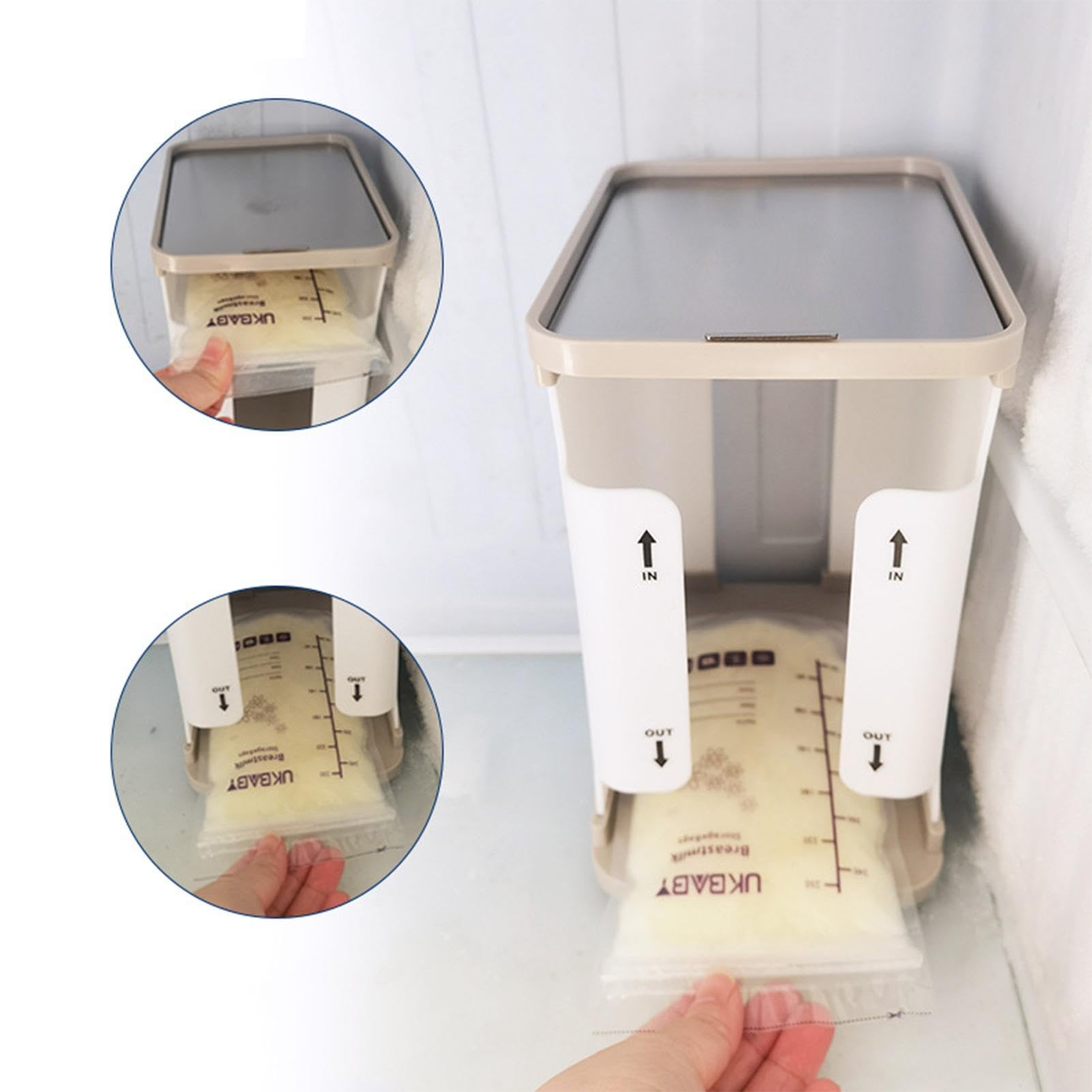Organizzatore Per Sacchetti Latte Materno | Vassoi Piatti In Acrilico Per Freezer | 16x10,5x2 Cm Per Buste Da 3-6 Once - 3