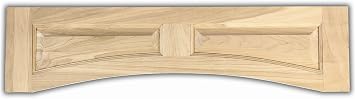 Castlewood Arched Raised Panel Valance, 36" W x 9" H x 3/4" D- Red Oak