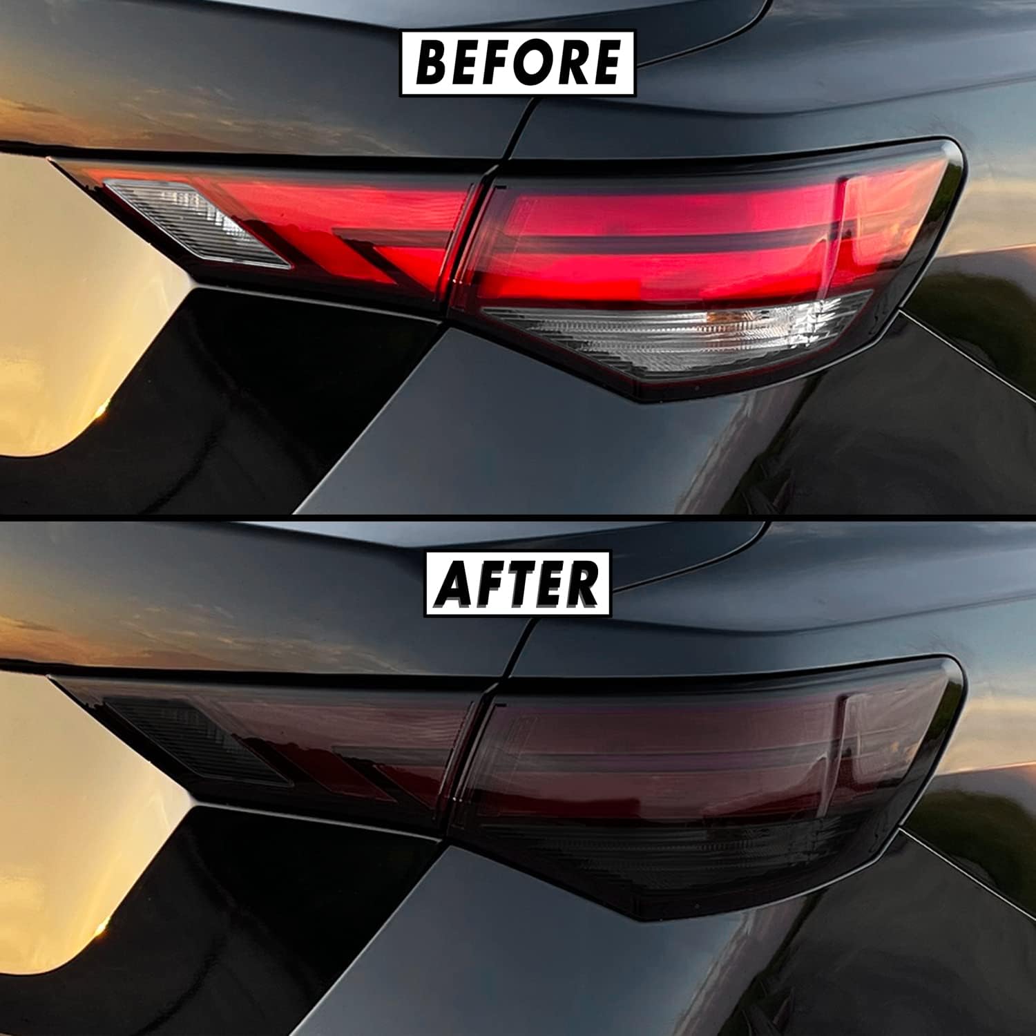SlickMod PreCut Vinyl Smoke Tint for 2020-2022 Nissan Sentra Tail Light & Reflector (1. Taillight, 20% Dark Smoke)