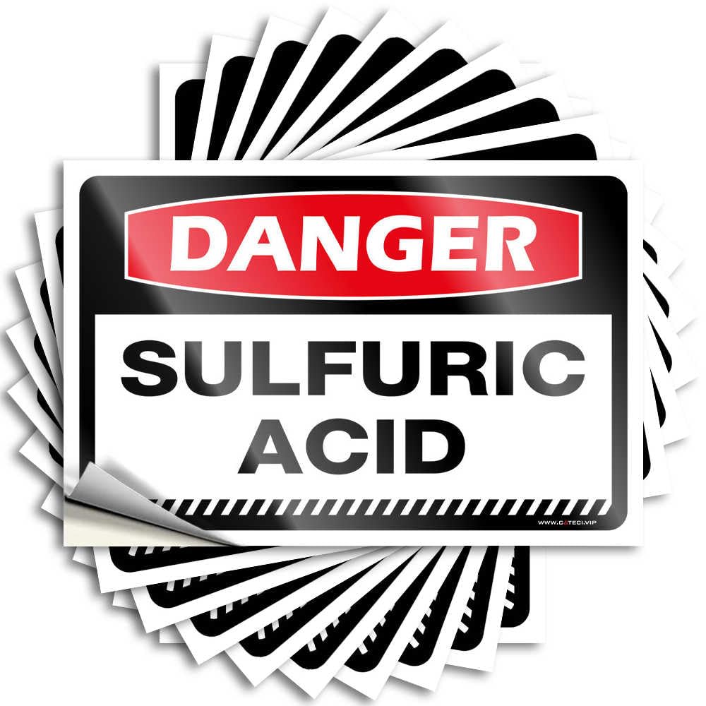 Sticker Essentials Glitter Danger Sulfuric Acid for Surfing - Work Easy Peel Removable(8X12CM)