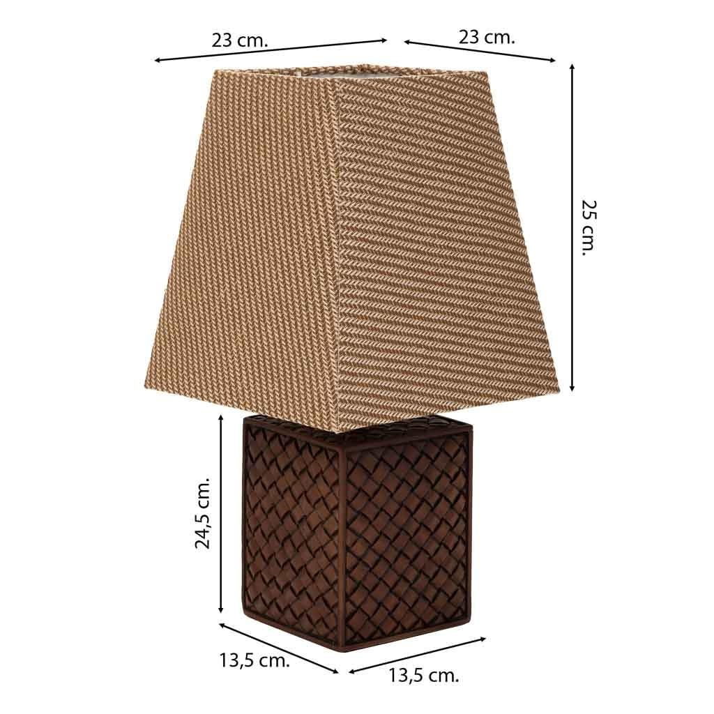 WANDERLUST DECO Lámpara de Mesa de poliresina Marrón