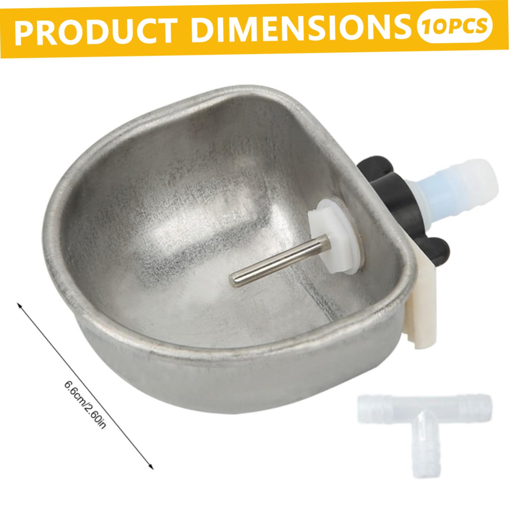 10 dispensadores de Agua para Conejos, Cuenco de Agua de Acero Inoxidable con Bebedero automático, Cuenco Colgante para Conejos, Ardillas, Chinchillas, hámsteres, Decoraciones de casa