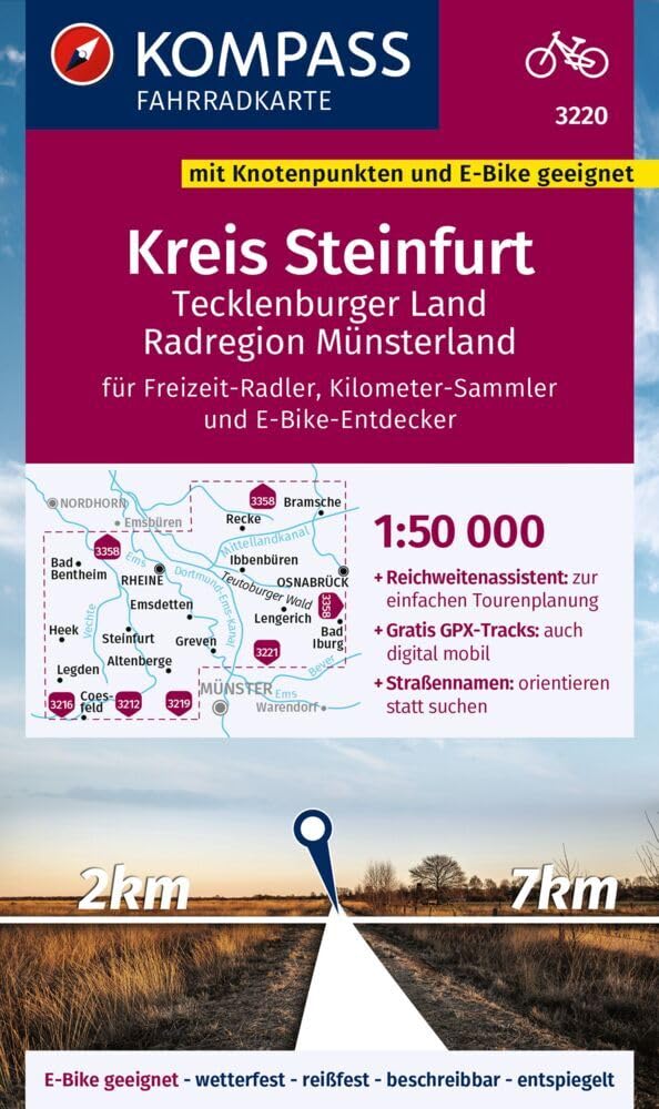 KOMPASS Fahrradkarte 3220 Fahrradkarte + Produktbeschreibung