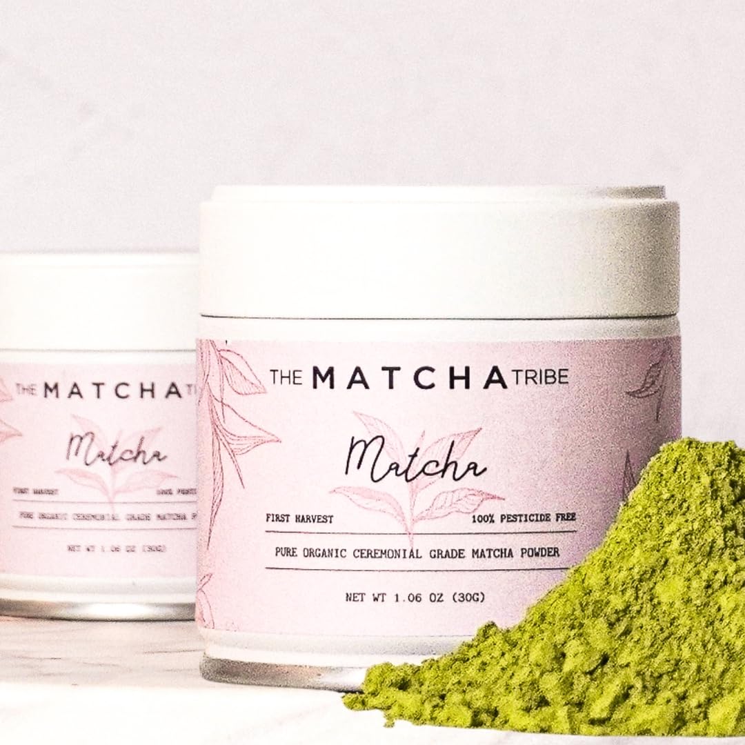 Organic Japanese Matcha Powder – Ceremonial Uji Green Tea First Harvest Stone-Ground | Pure Matcha Powder for Lattes | 2 × 30g Tins