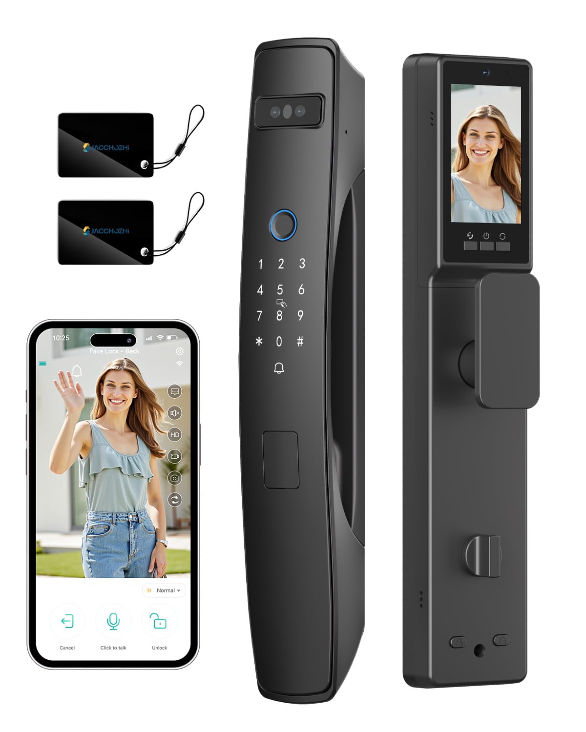 Amazon.com : Jacchozhi 3D Face Recognition Smart Lock with Dual