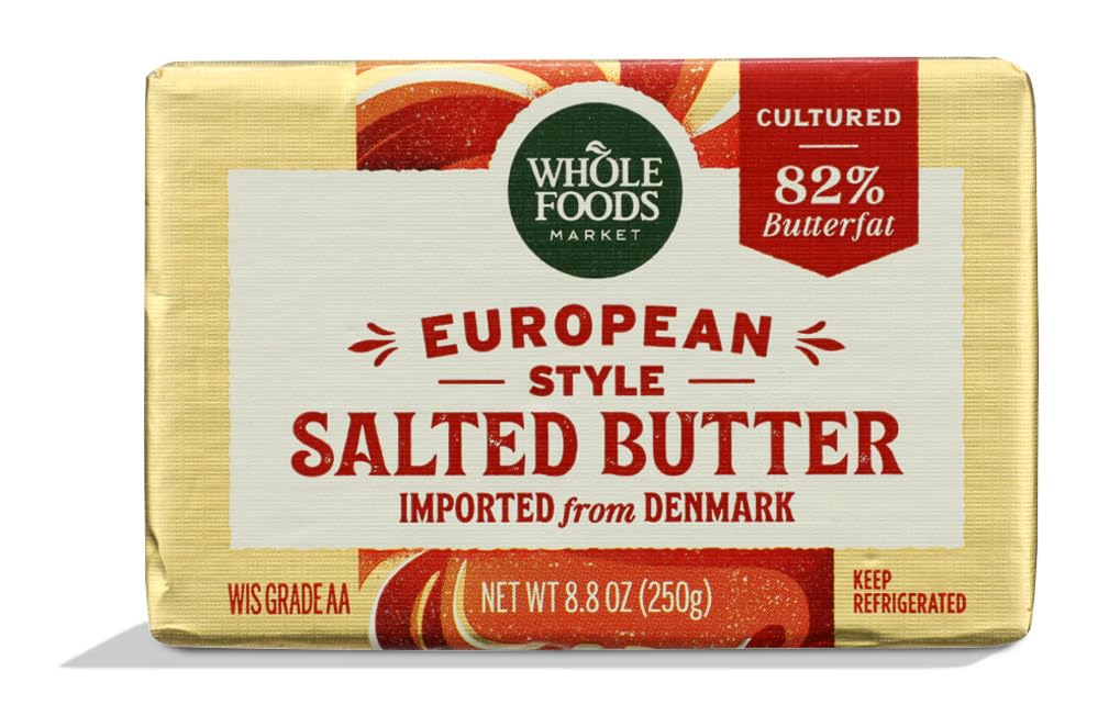 WHOLE FOODS MARKET European Style Salted Butter, 8.8 OZ