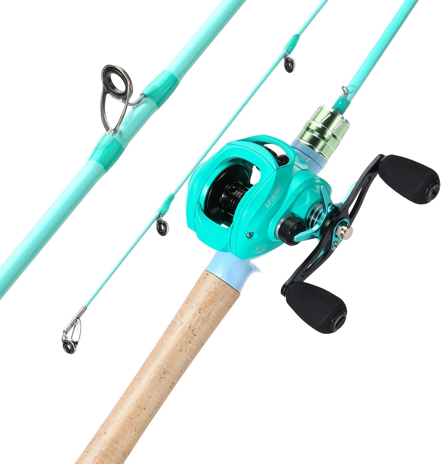 Sougayilang Baitcasting Fishing Rod Reel Combo,2 Pieces Medium Heavy Pole with Strong Smooth Reel for Freshwater