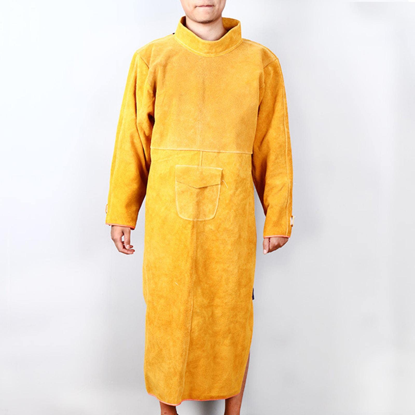 Chaqueta de Soldar de Cuero Ty, Delantal Protector, Ropa de Soldador, Traje de Soldador, Delantal de, Equipo para Barbacoa de Jardín O, 130cm