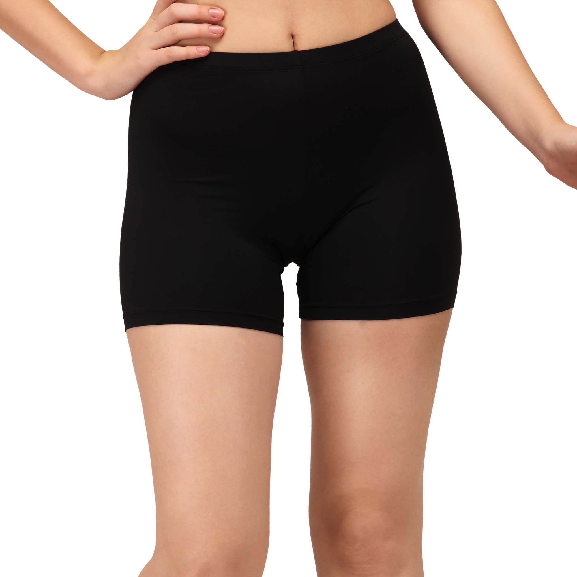 SOIE Women's Mid Rise Soft Polyamide Spandex Mid Thigh Length Cycling Shorts-picture-21