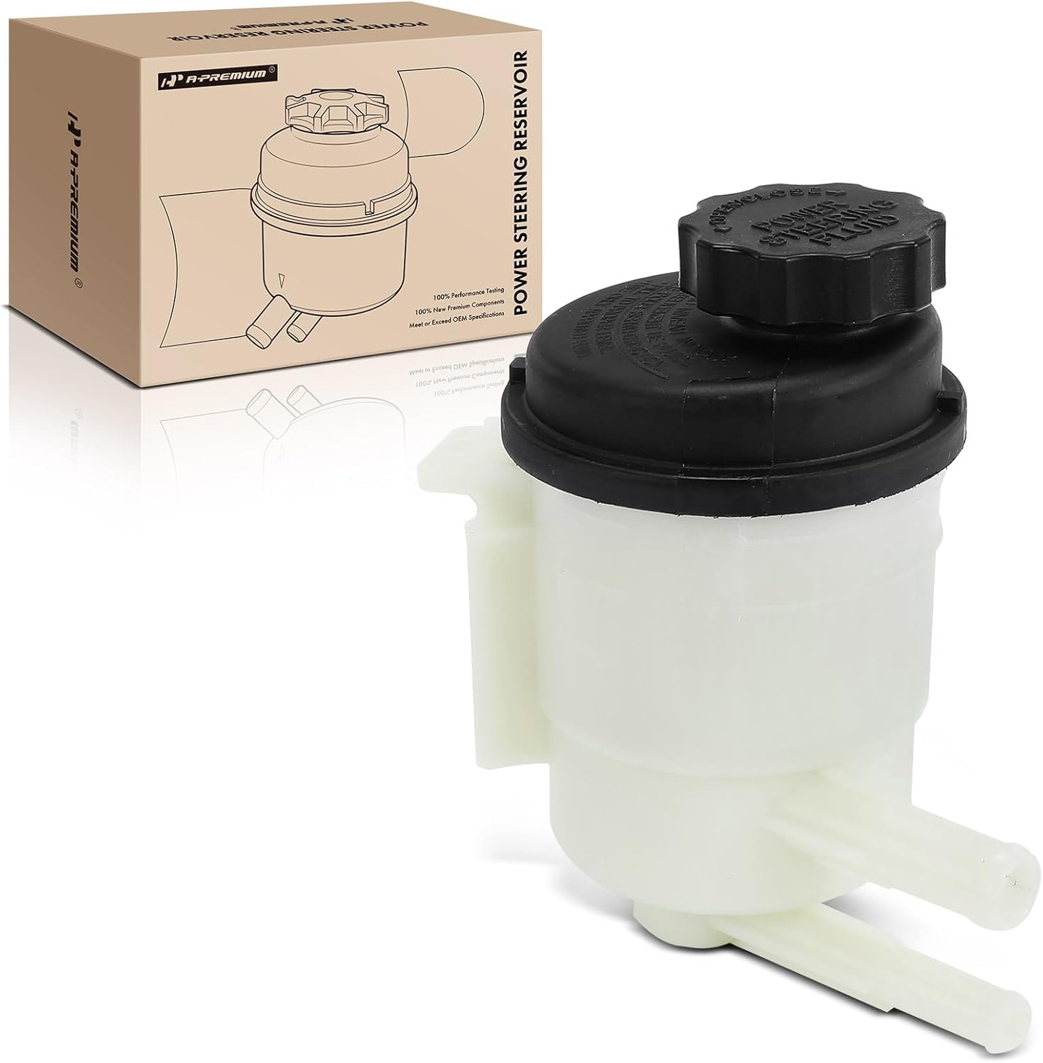 A-Premium Power Steering Reservoir/Tank with Cap Compatible with Hyundai Elantra 2001-2008 2.0L