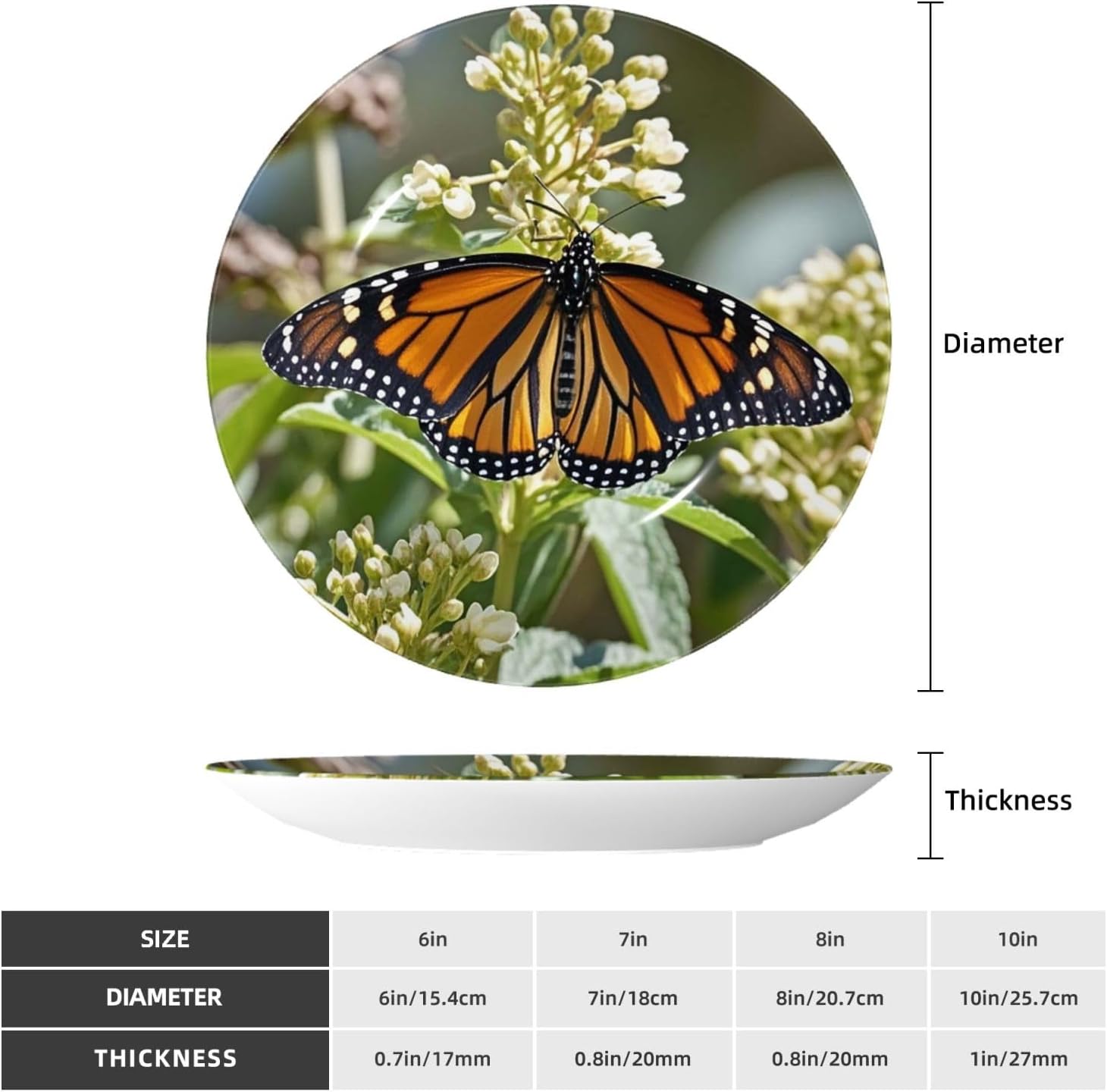 Decorative Plate Art Crafts Bone China Decorative Plate with Display Rack Souvenir Wall Decor Ceramic Ornaments Dinner Plates Ceramic Decoratives Plates for Home Office 10in