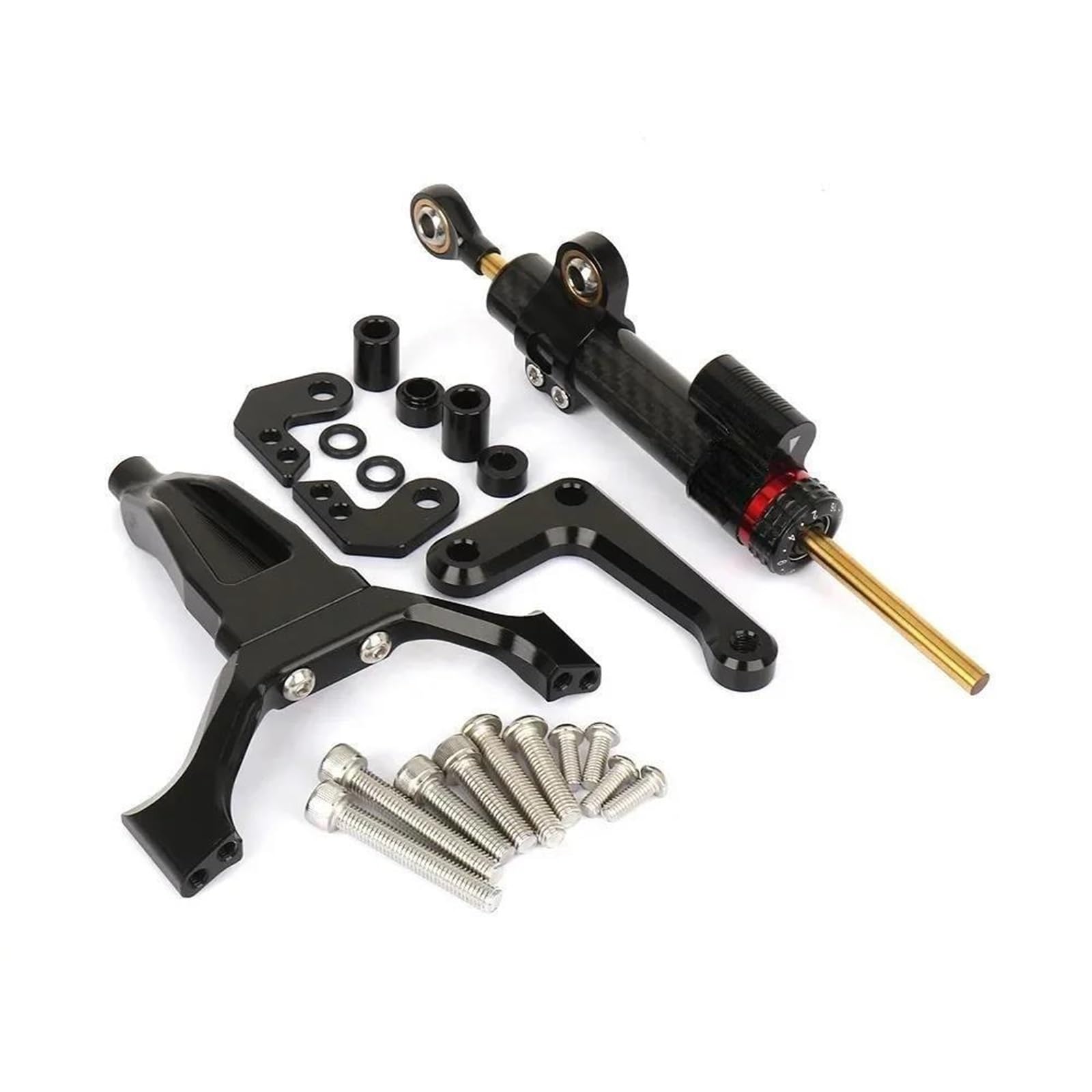Ammortizzatore Di Sterzo Ammortizzatore Di Sterzo Per Moto Per Yamaha MT09 MT-09 SP 2024 2025 Kit Staffa Montaggio Per (Twill Stabilize Damper) Controllo Direzione(Colore 1)