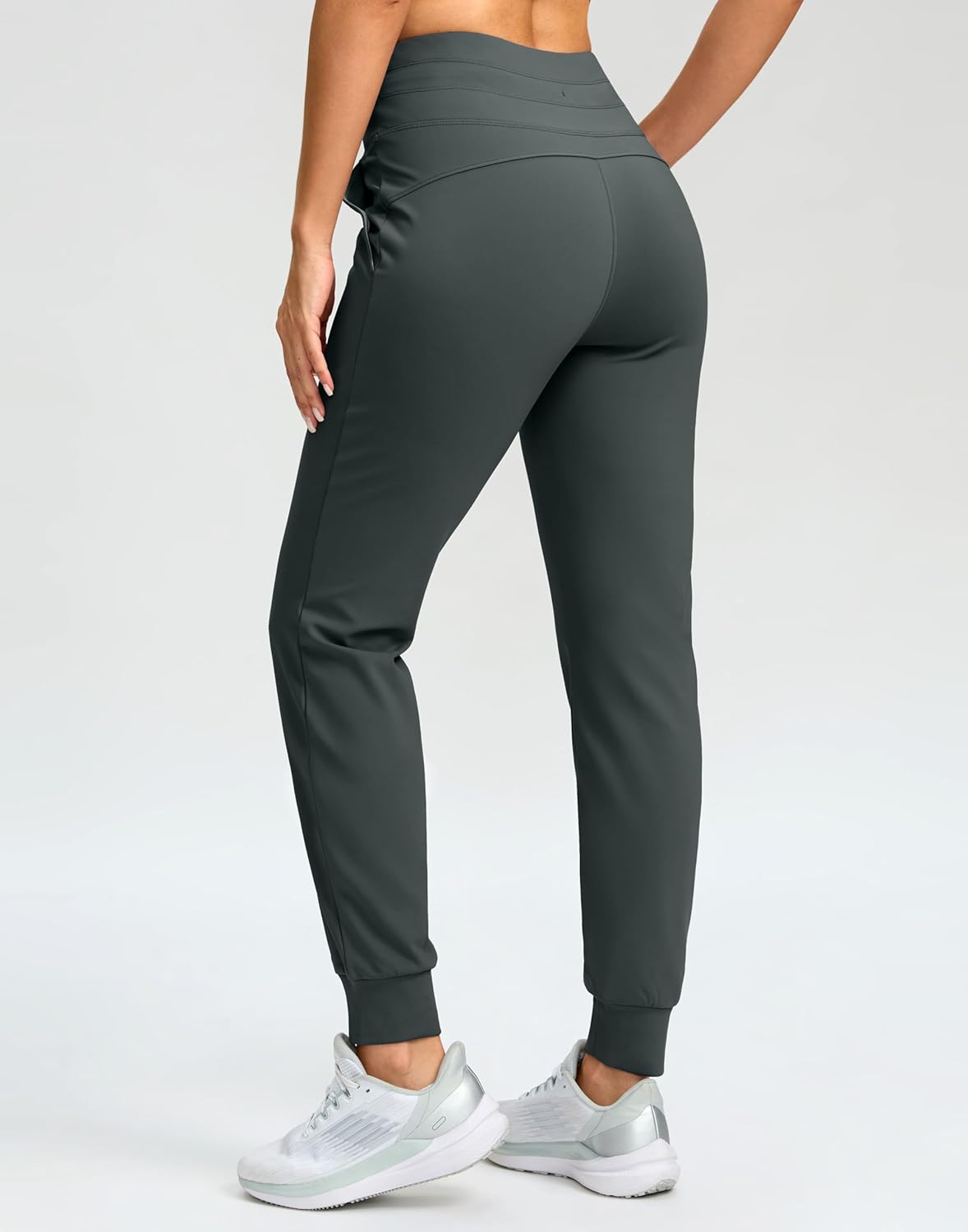 G Gradual Women's Fleece Lined Joggers 28"/30"/32" High Waisted Sweatpants Water Resistant Thermal Warm Pants Zipper Pockets - Image 2