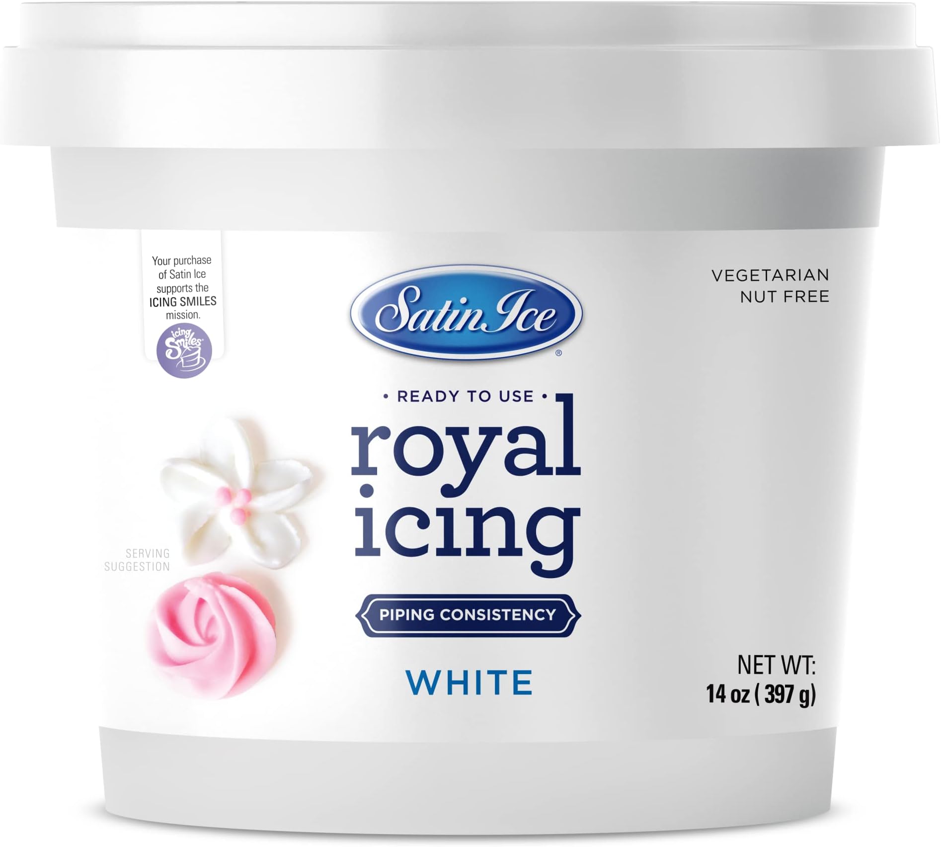 White RTU Royal Icing - 14oz - Pail