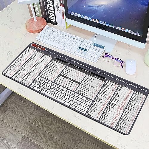 Image of Engineer Architect Gifts Ultimate Auto cad Command Alia SES Shortcuts Mouse Mat, Quick Command Reference for Auto cad Users Mousepad,Gift for Architect Desk Mat Gaming Desk Mat KMH