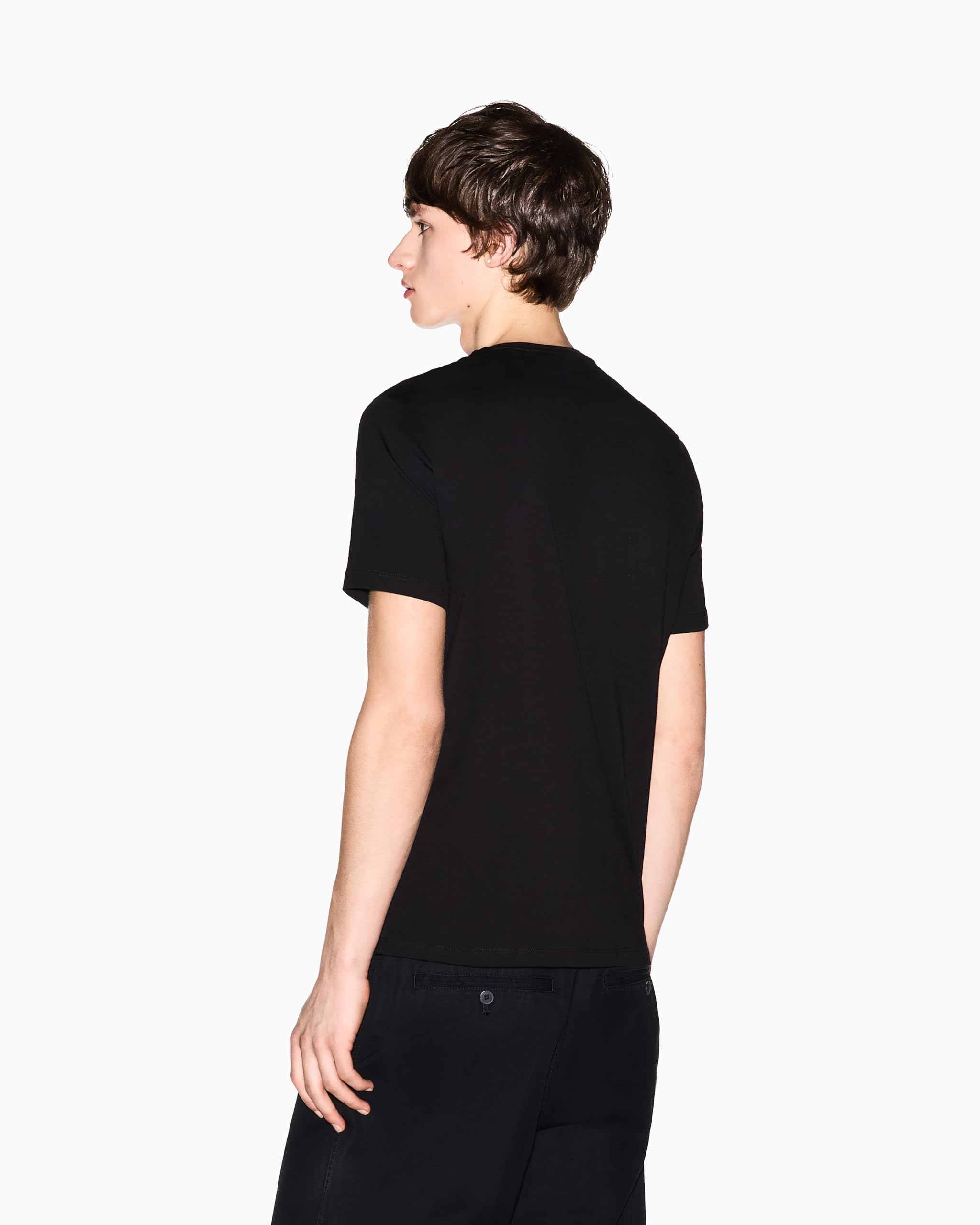 Armani Exchange Camiseta ajustada con logotipo elevado para hombre