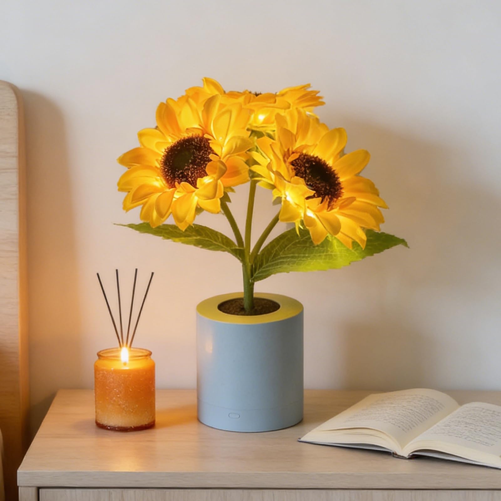 USB Shimmering Sunflower Lamp Twinkling Tree, 2026 Lifelike 