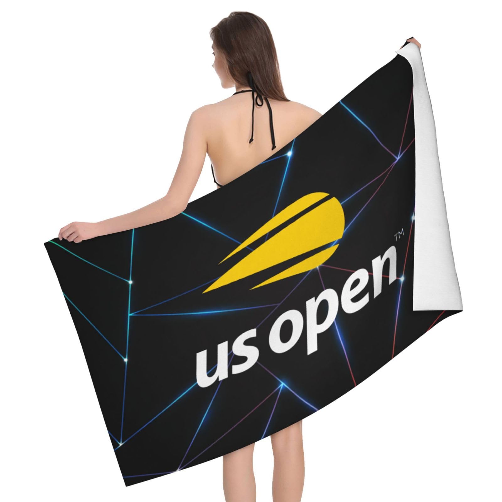 Lujzwop Us Open Tennis 2023 Beach Towel, Oversized Pool Towel, Quick Dry Microfiber Beach Towel for Men and Women