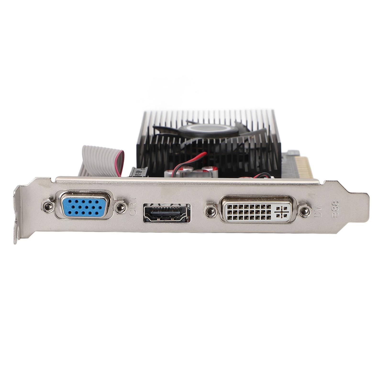 Jiawu Karta Graficzna, 4 GB Pamięci DDR3 Architektura Fermi Karta Graficzna PCIe 3 0 X8 GT 740, do Komputerów Stacjonarnych z obsługą Dwóch Monitorów VGA DVI Brak Zewnętrznego Zasilania dla Komputerów