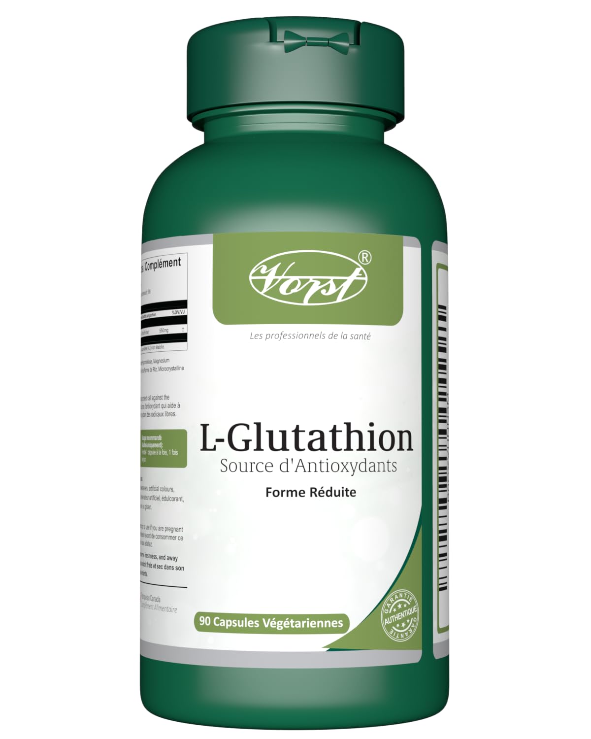 VORST L Glutathione Supplement 550mg 90 Vegan Capsules | Reduced Form |  Powerful Antioxidant - Liver, Skin Care and Immune Health | Powder Pills |  1 Bottle : Amazon.ca: Health & Personal Care