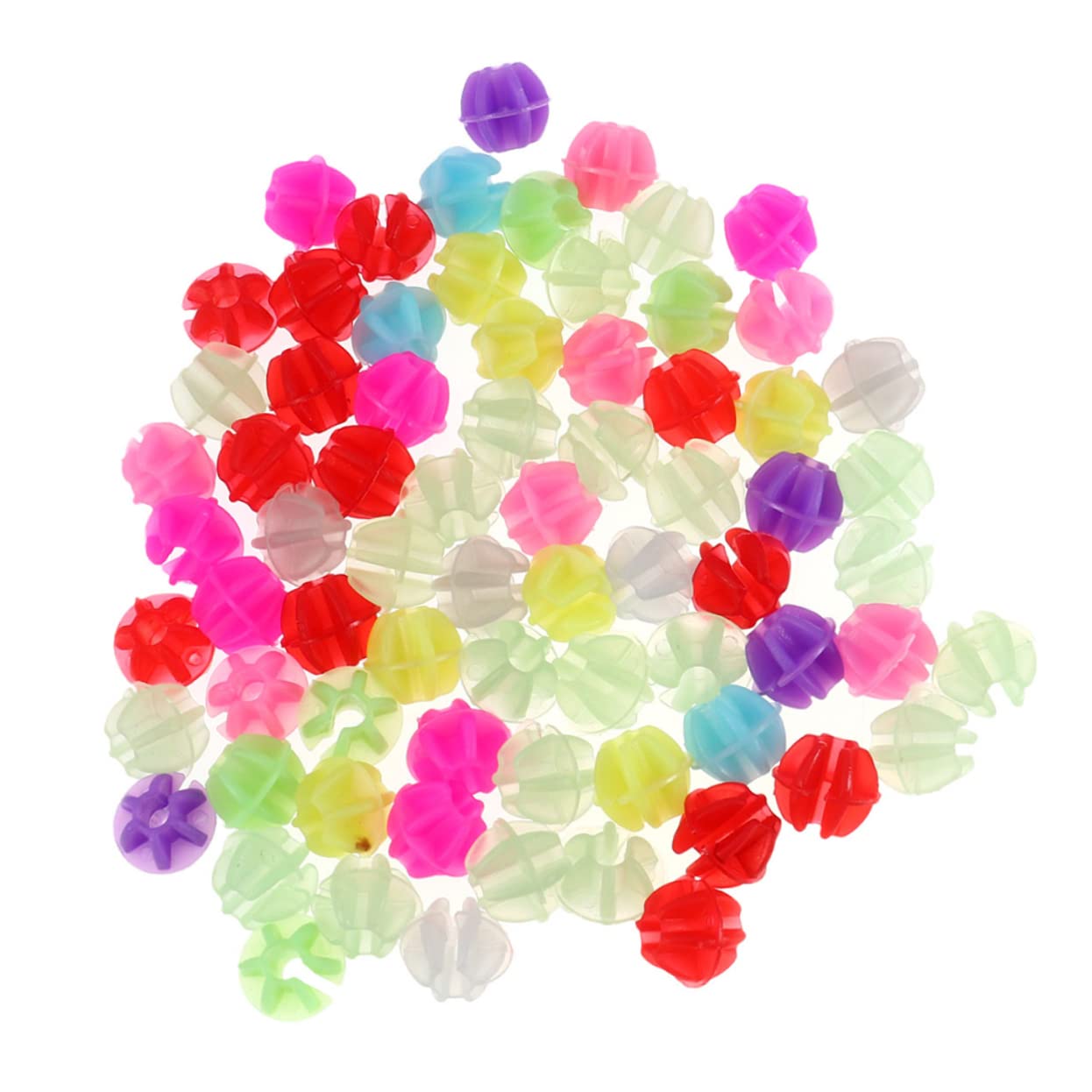 GALPADA 36Pcs Beads for Bikes Colorful Round Plastic Decorations Easy to Install Standard Spokes Beads for Front and Back Wheels Fun Accessories