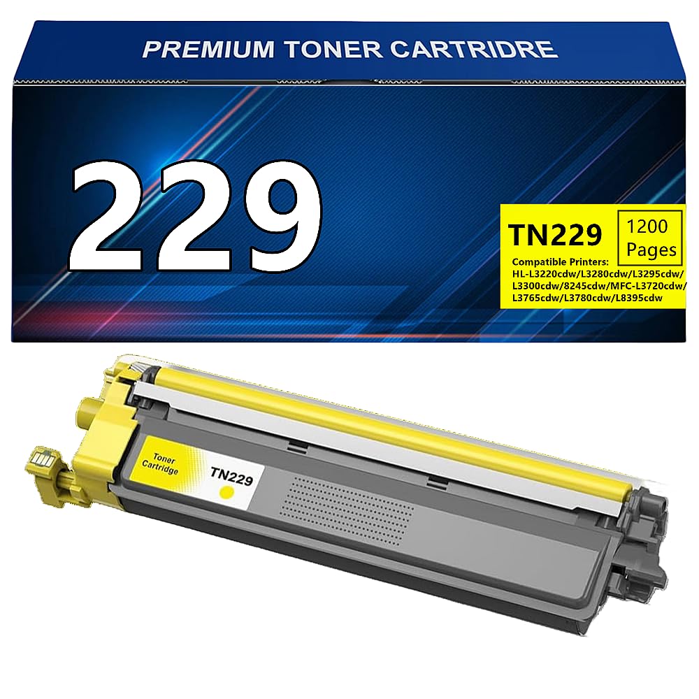 TN229 Yellow Toner Cartridge Replacement for Brother TN-229 TN229XL TN-229XL Work for Brother HL-L3280CDW HL-L3220CW MFC-L3720CDW MFC-L3780CDW