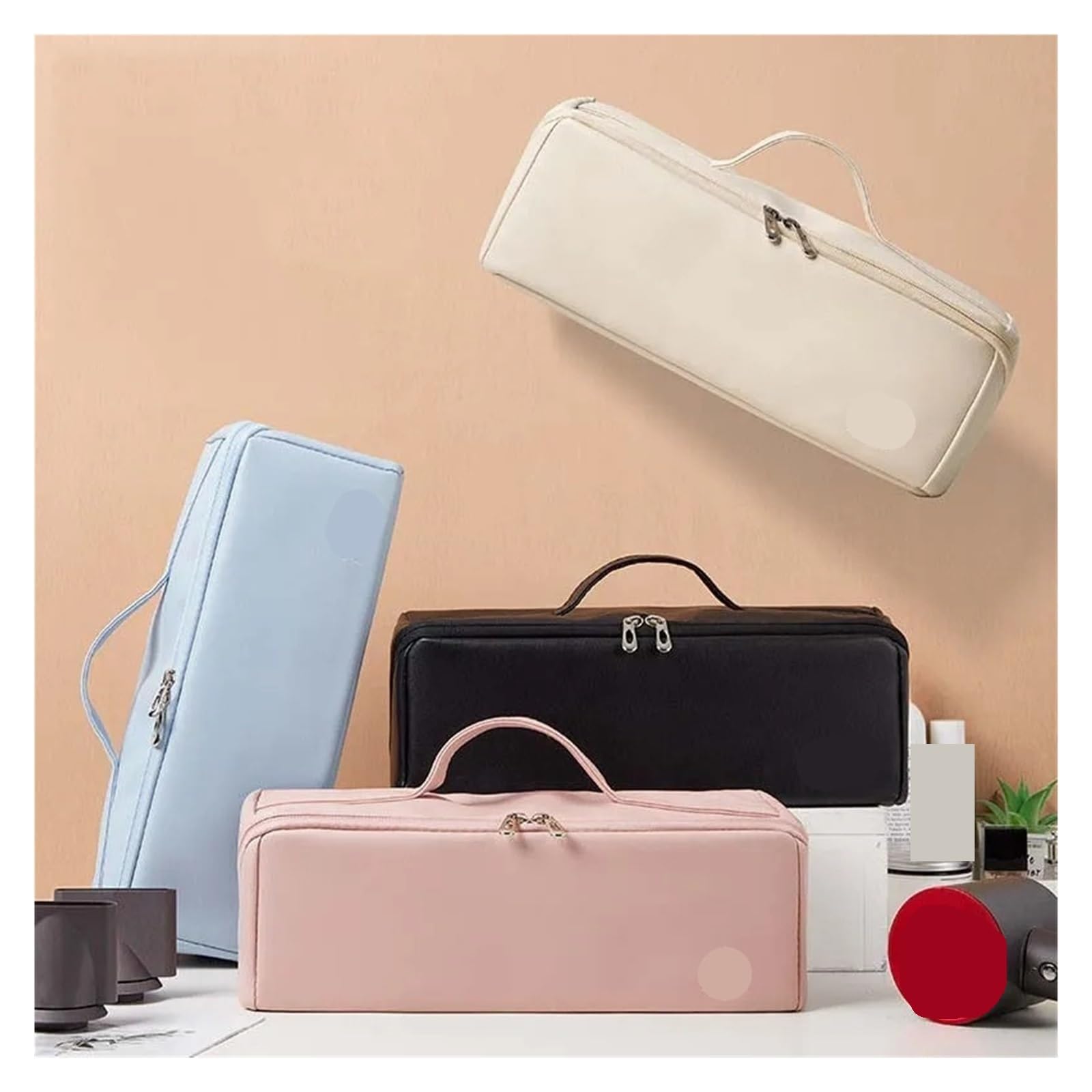 Tasche für Lockenwickler Haartrockner Aufbewahrungstasche Tragbare wasserdichte Reise Organizer Taschen Kosmetiktasche