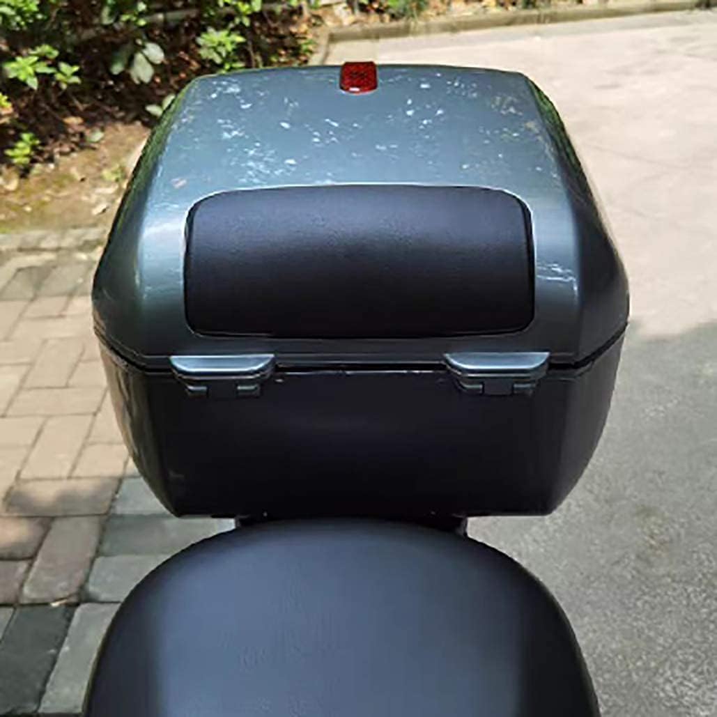 Wodoodporny Kufer Górny Motocykla, Bagażnik Tylny Skutera, Uniwersalny Bagażnik Motocyklowy Z Oparciem, Black a, L