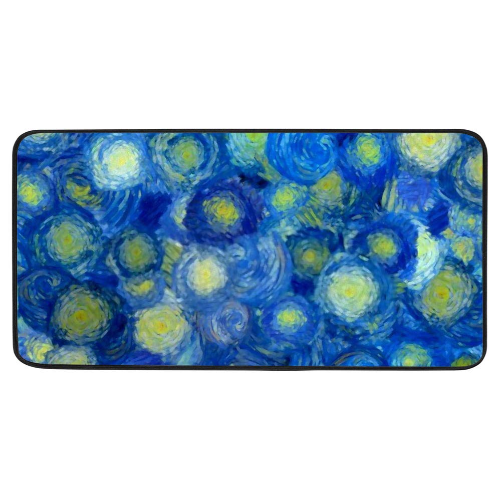 Tapis de cuisine motif paon forêt pour sublimer votre sol de cuisine 99x51cm