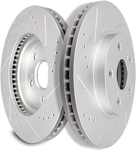 Miniatura 1115 de SCITOO Juego de 2 frenos de freno ranurados traseros para Chrysler Town & Country, 08-16 para Dodge Grand Caravan, 09-13 para Dodge Journey, 12-15