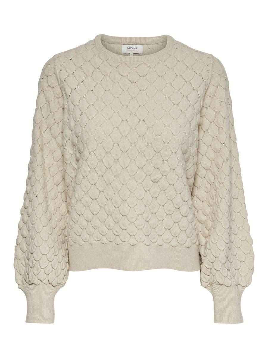 ONLY Womens ONLGILJA L/S KNT NOOS Pullover, Pumice Stone, XS
