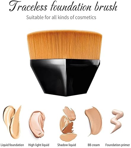Miniatura 4 de Brochas Para Base De Maquillaje, Brochas De Maquillaje Para Base, Maquillaje Con Tapa Plana Cepillo De Maquillaje, Brochas De Maquillaje, Brochas De