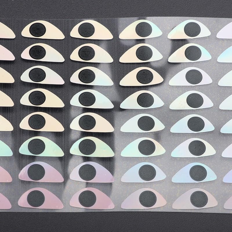 170 adhesivos holográficos para ojos de pesca miniatura 6