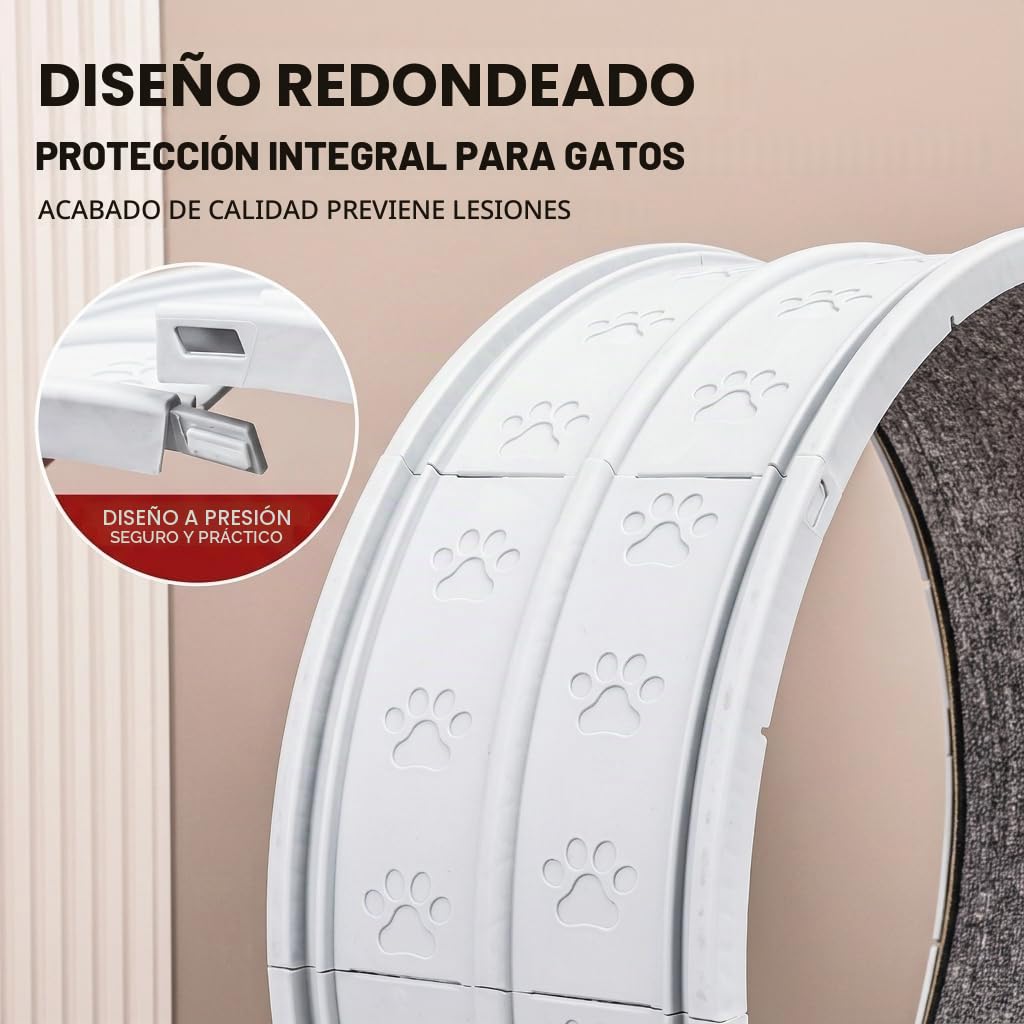SOONHUA Rueda de correr para gatos de 80 cm con freno de seguridad, Rueda para gatos estable para gatos domésticos, Rueda de correr para gatos con alfombrilla extraíble