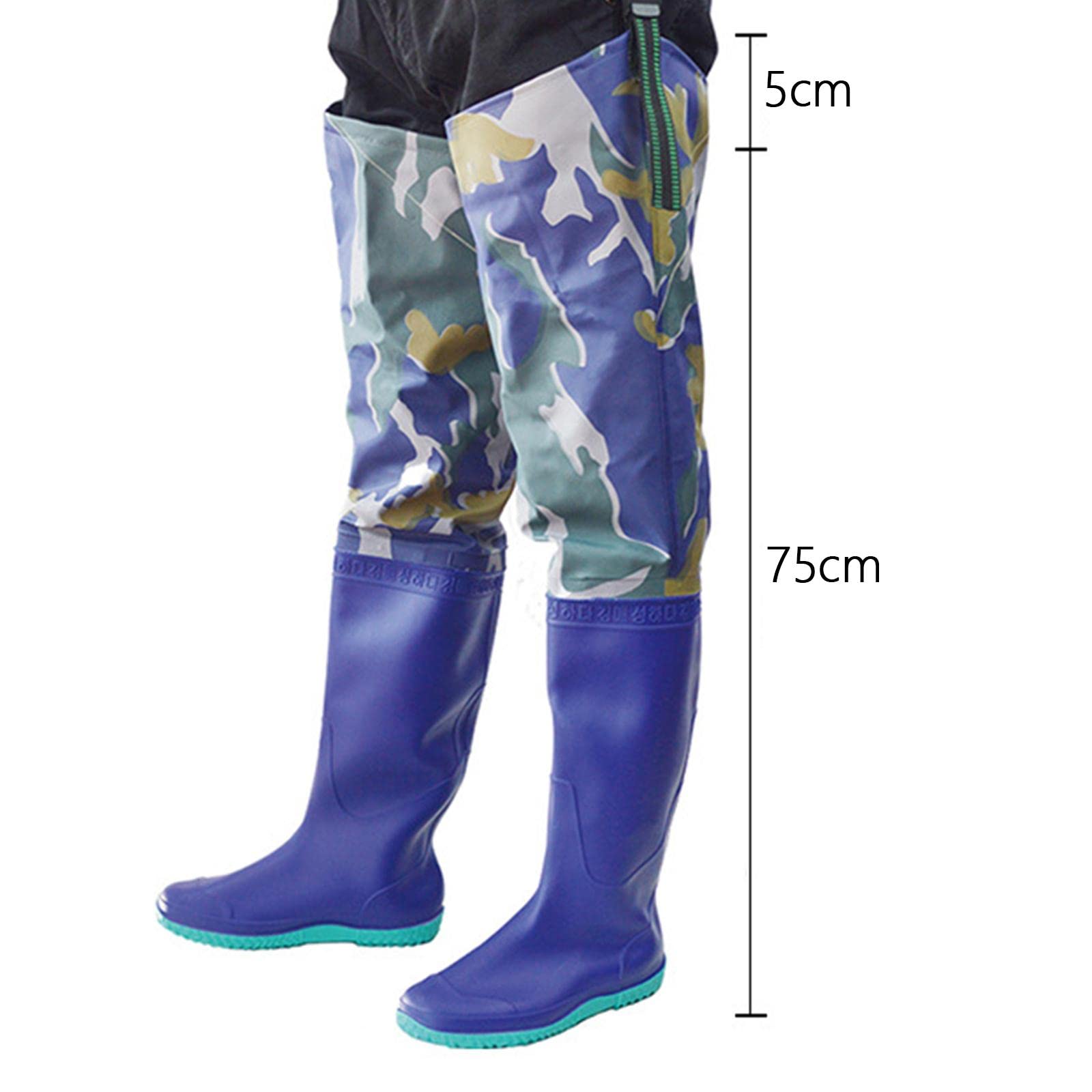 MagiDeal Cuissardes de pêche imperméables antidérapantes Bottes de Hanche Waders en Nylon Hommes Femmes