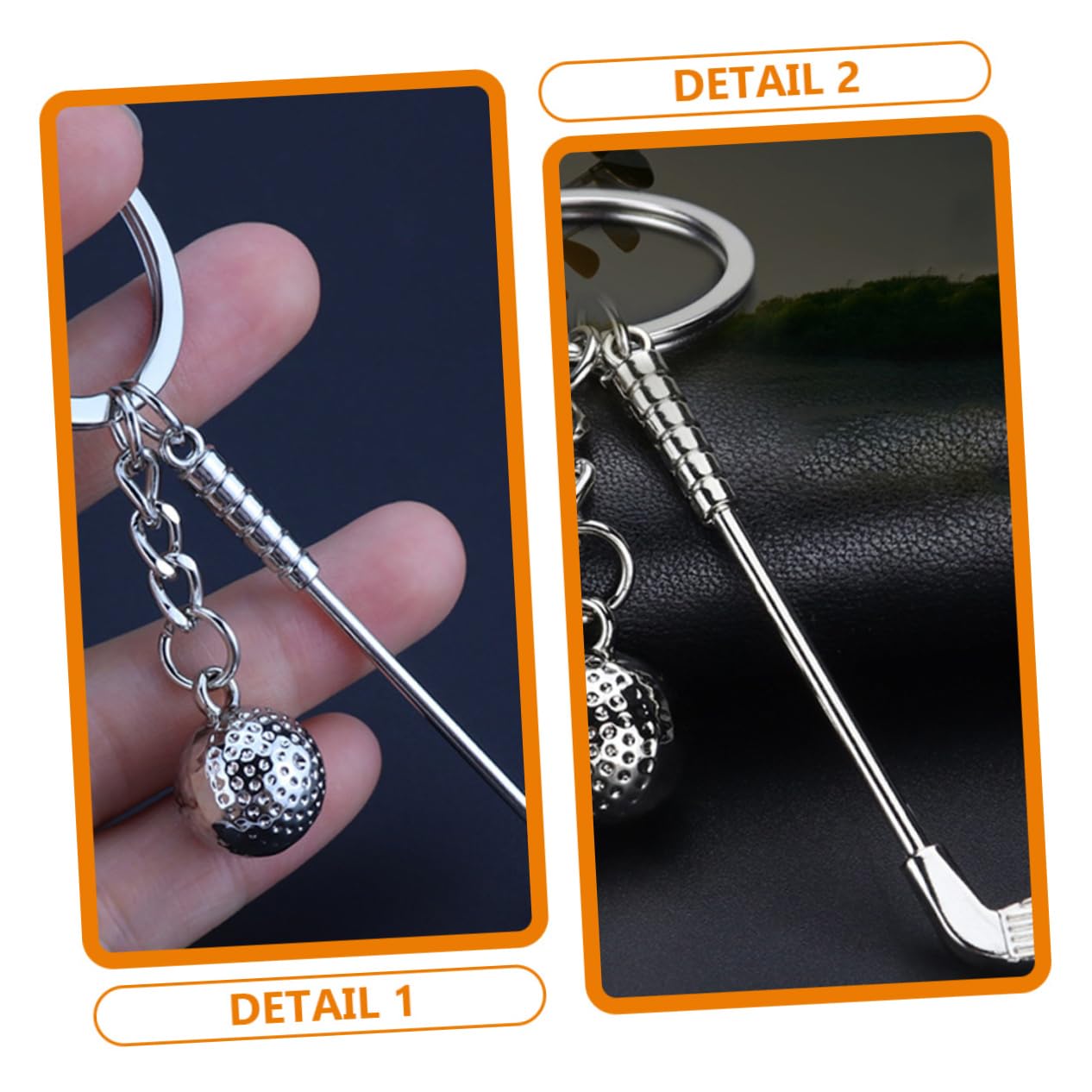 Abaodam Teiliges Golf Schlüsselanhänger Kreative Golfer Schlüsselringe Für Taschen Und Praktische Golfball Design Schlüsselanhänger Für Sportliebhaber