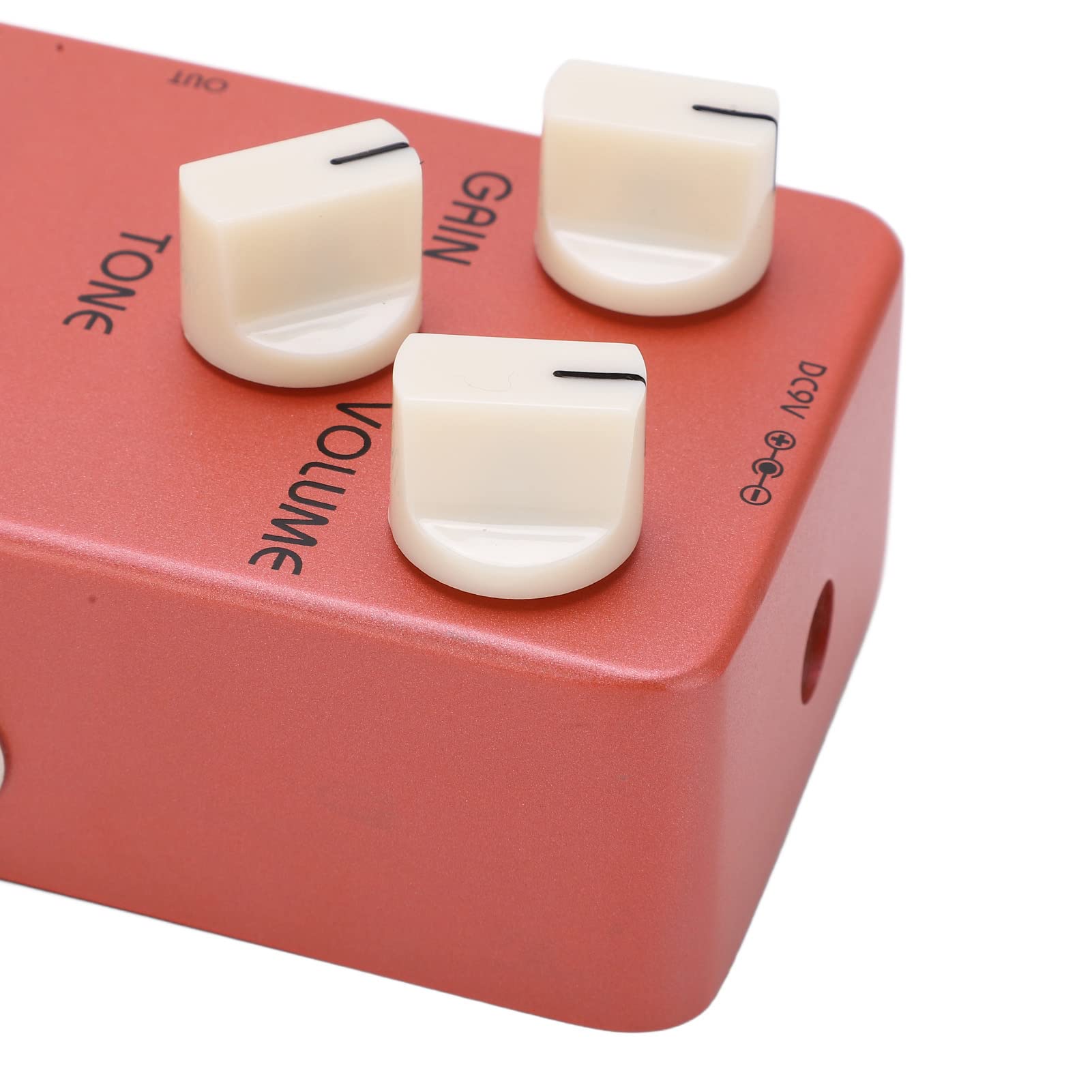 Pedale distorsione Pedale effetto per chitarra British Rock Metal True Bypass Design compatto rosso scuro Custodia interamente in metallo per musicisti di chitarristi elettrici