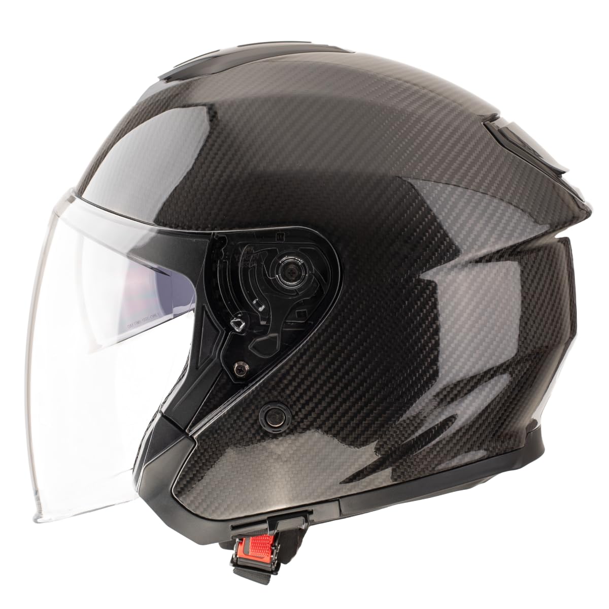 VINZ Bayburt Carbon Jethelm mit Doppelvisier | Leicht & Stark ECE 22.06 Zertifiziert | Roller Helm mit Sonnenblende | Motorradhelm mit Visier | In Gr. XS - XXL