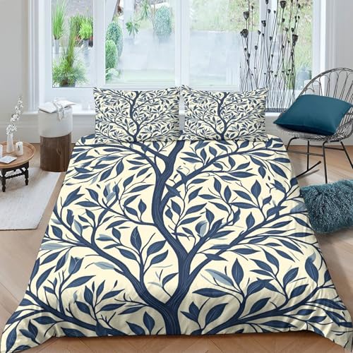 Housse de couette oiseaux 220x240 cm lit King en microfibre vintage - 4