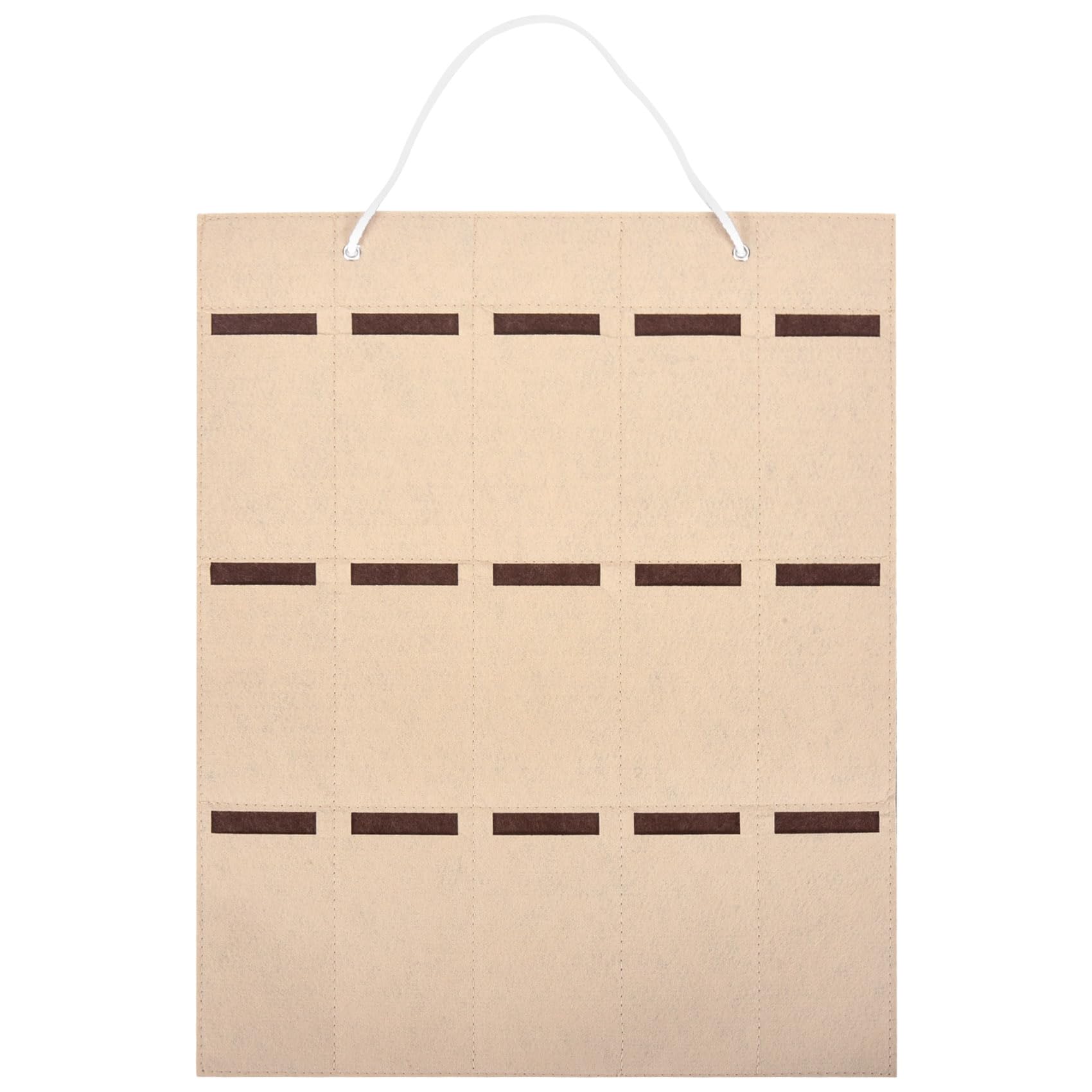 Pasuihcay Glasses Organizer Sunglasses Organizer Storage Hanging Bag Sunglasses Eyeglasses Display Wall Mount Organizer 15 Slot Eyewear Holder Beige+Brown